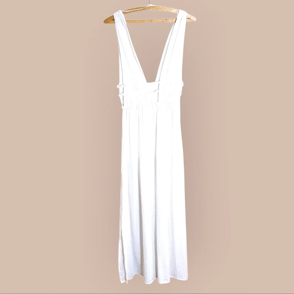 NWT L*SPACE Kira Swimsuit Cover Up Coverup Cover-Up Gauzy Maxi Dress Medium NEW - Picture 7 of 15